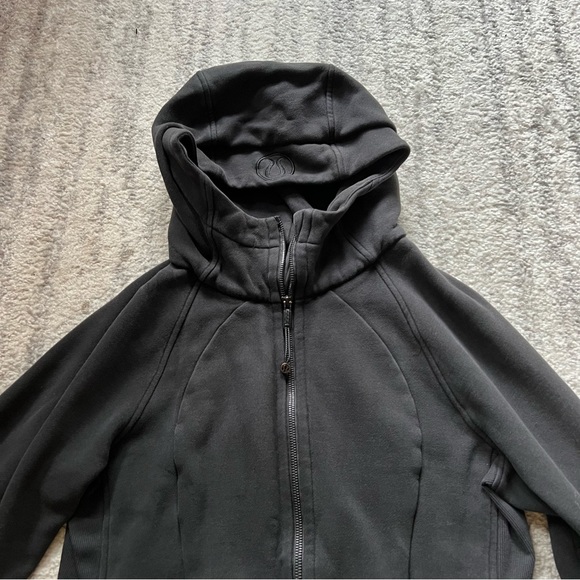 Lululemon Black Full Zip Scuba Hoodie Size 10 - Picture 7 of 15